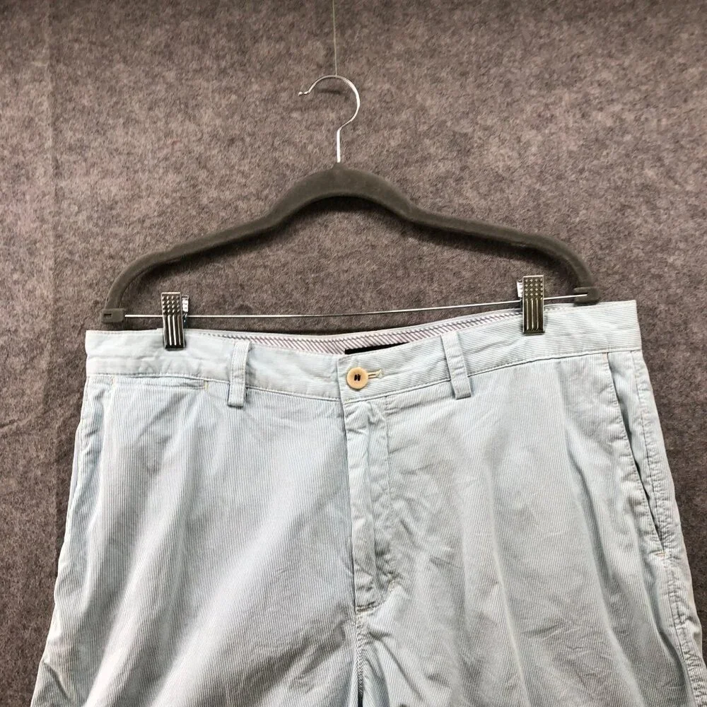 Banana Republic Lightweight Chino Short Mens 36 Blue White‎ Stripe Resort